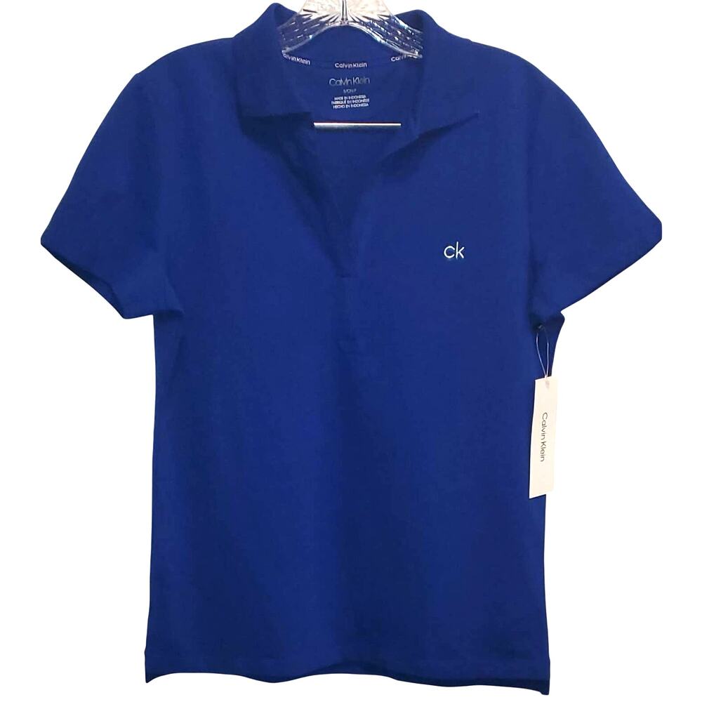Calvin Klein Cobalt Blue Polo Shirt Size Small New with tags